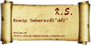 Kneip Seherezádé névjegykártya